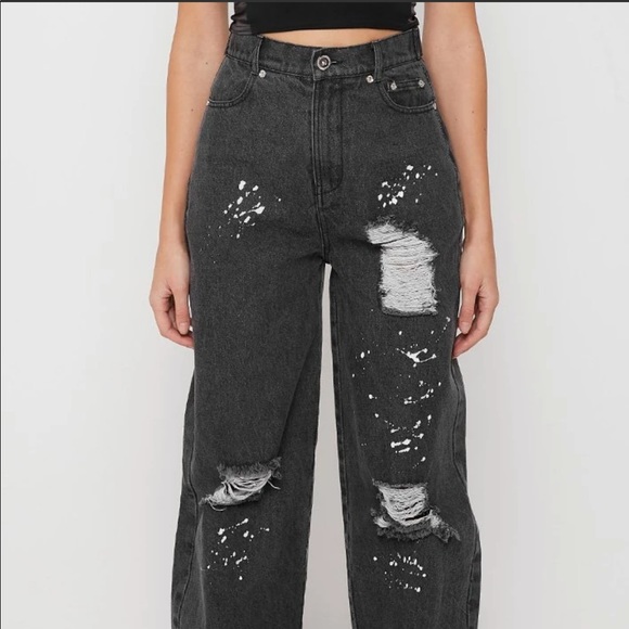Maniére De Voir Paint Splatter Baggy Jeans - Picture 3 of 8